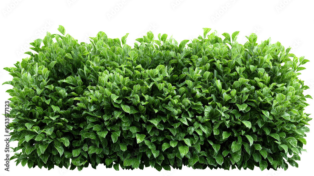 Obraz premium Bushy green hedge Transparent background, PNG file