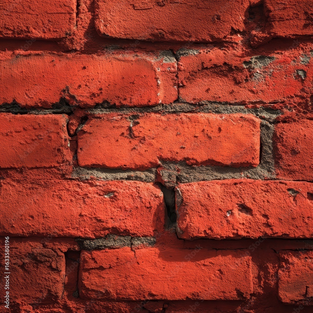 A detailed view of an old, weathered red brick wall, showcasing texture and craftsmanship A detailed view of an old, weathered red brick wall, showcasing texture and craftsmanship