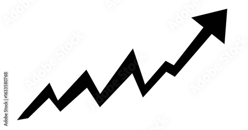 Arrow has a simple, modern design with a thick rectangular shaft and a triangular head. It symbolizes direction, movement