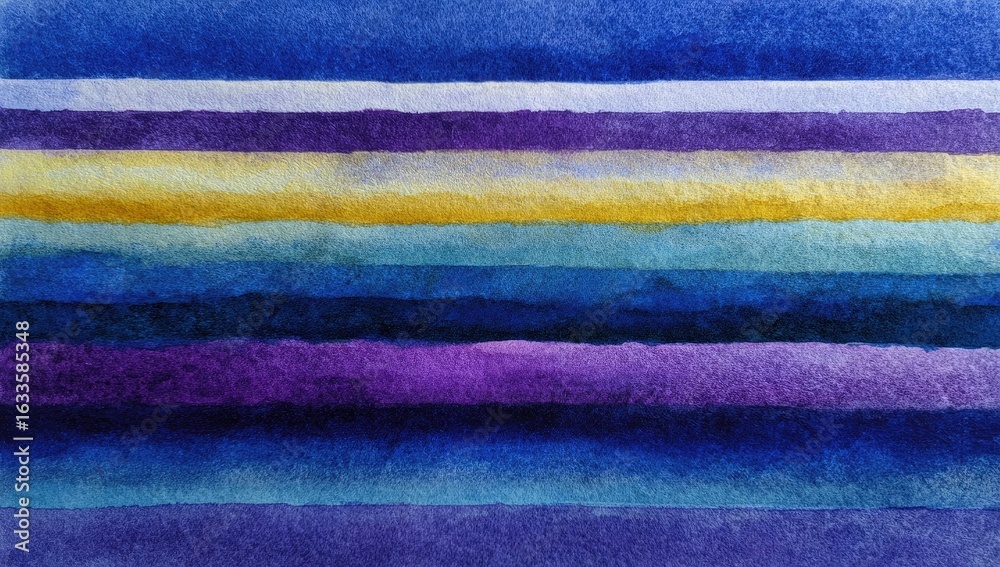 Fototapeta premium Abstract watercolor stripes, blue hues, texture background, design element