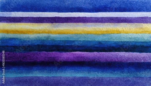 Abstract watercolor stripes, blue hues, texture background, design element