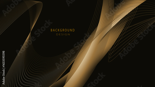 
Luxury gold black background design