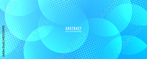 Blue abstract background overlap layer on bright space with circles effect decoration. Modern graphic design element cutout style concept for web banner, art, flyer, card, or brochure cover