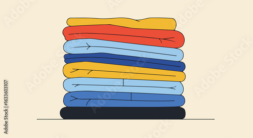 Stack of folded blankets