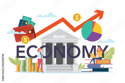 Economy class with economic elements