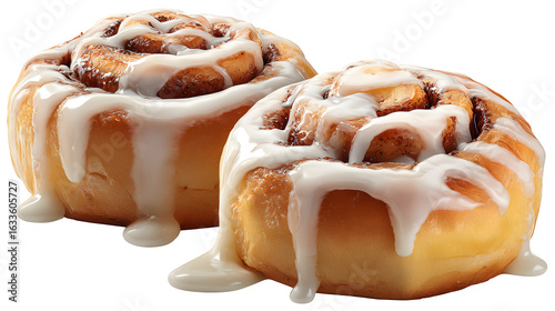 Tableau sur toile Cinnamon Rolls with Icing