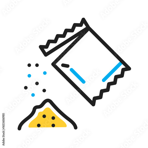 Vector multi color icon for Powder