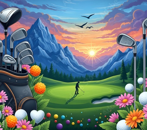 Golf Tumbler 20oz tumbler wrap sublimation