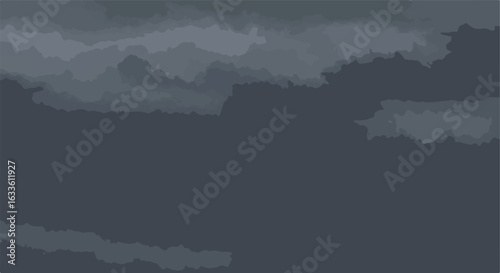 Grayscale, abstract illustration of sky and clouds