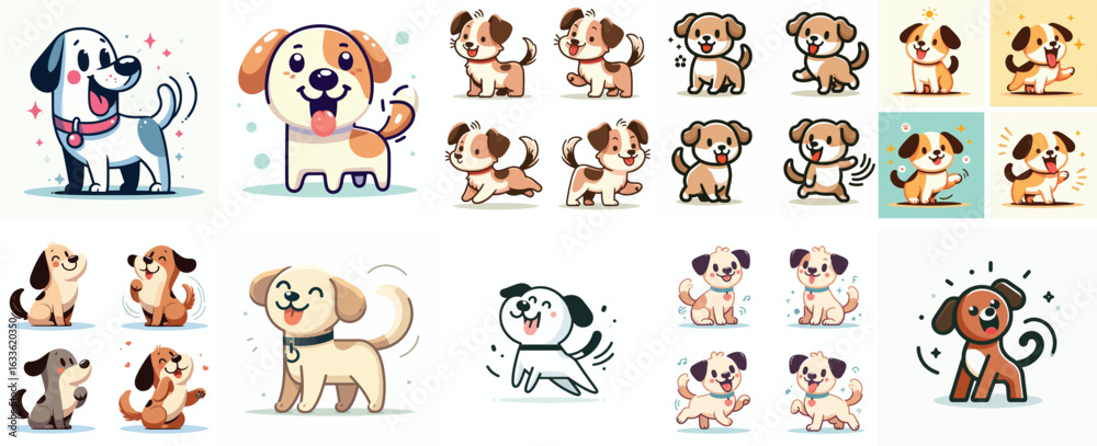 Fototapeta premium Happy dog with wagging tail