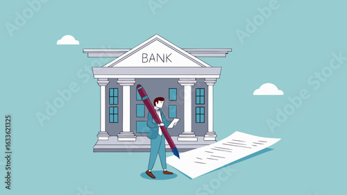 loan agreement, proof of debt payment obligations, legal money credit or borrowing document with signature, businessman signing signature on obligation banking document to make agreement