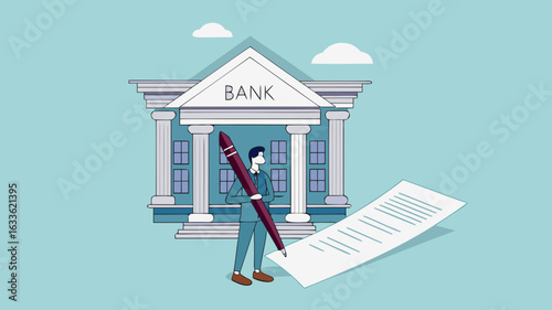 loan agreement, proof of debt payment obligations, legal money credit or borrowing document with signature, businessman signing signature on obligation banking document to make agreement
