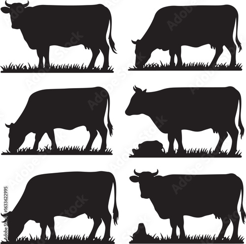 Cow Silhouette Vector | Farm Animal Clipart

Dairy Cow Silhouette | Rustic Farm Design

Standing Cow Silhouette | Livestock Animal Art

Black Cow Silhouette | Cattle Vector Illustration

Cow Outline S