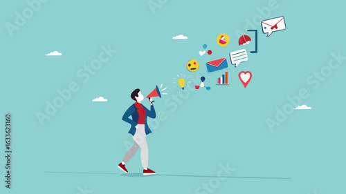 Customer acquisition cost or CAC, marketing expense on customer retention, advertising cost for lead generation, businessman uses magnets with dollar costs to attract customers