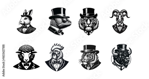 Animals Wearing Formal Wear: Stylish Creatures in Tuxedos and Top Hats