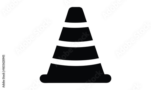 Traffic cone icon vector set, vector illustration