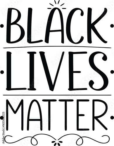 Powerful black lives matter typography print design featuring bold text and social justice messaging isolated on transparent background