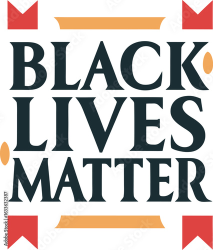 Powerful black lives matter typography print design featuring bold text and social justice messaging isolated on transparent background