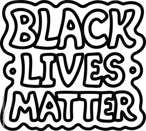 Powerful black lives matter typographic statement design for apparel and social campaigns isolated on transparent background