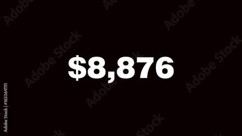 Animated Dollar Counter from 0 to 10,000 | Money Counting Motion Graphic