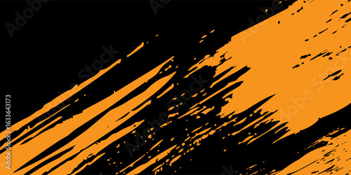 orange black brush Car sticker wrap pattern banner abstract sporty lines black orange color combination grunge brush modern.
