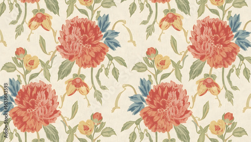 Wallpaper Mural seamless floral pattern Torontodigital.ca