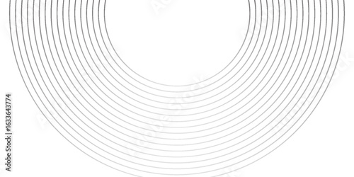 A collection of concentric white and black circles. A collection of radial or sonar sound wave rings. A collection of radar, target, dashed line, and halftone icon symbols, modern.