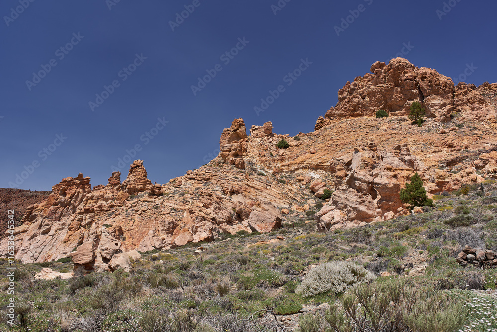 Fototapeta premium Volcanic slope beneath Mount Guajara