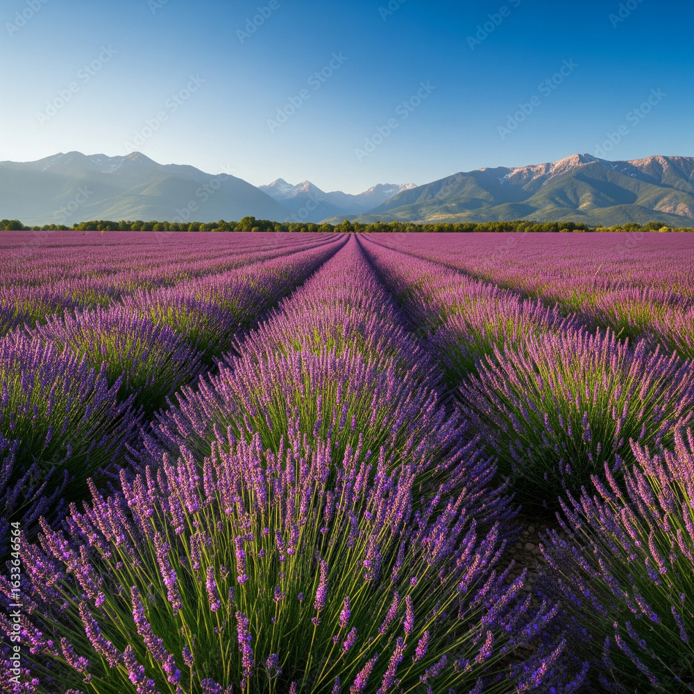 Naklejka premium lavender field