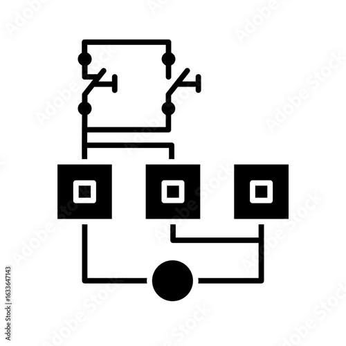 Star delta motor connection icon
