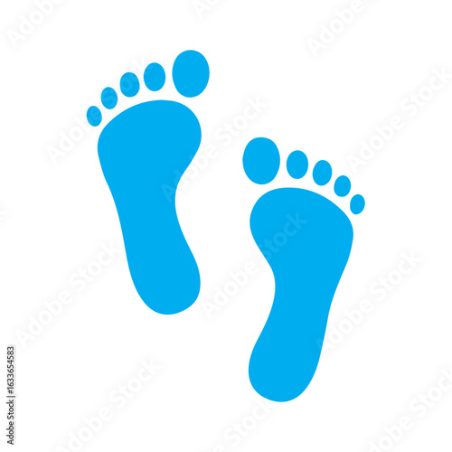 footprints colored icon