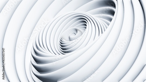 3d Abstract shell spiral background