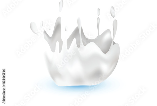 vector illustration of a milk splash
