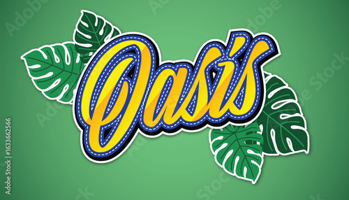 oasis editable text effect template