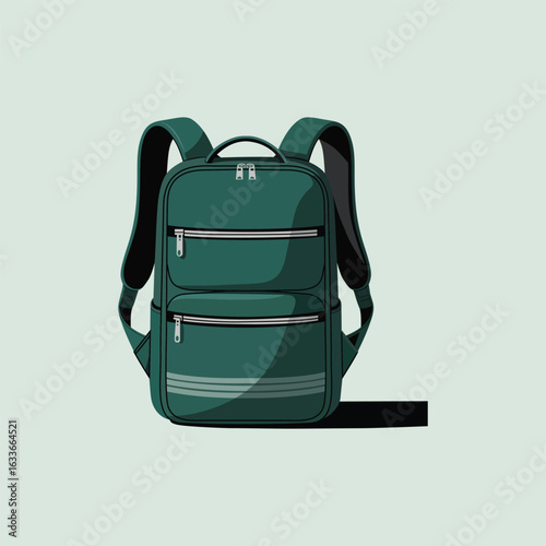 Backpack for school use with multiple compartments and adjustable straps