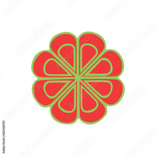 Flat design flower