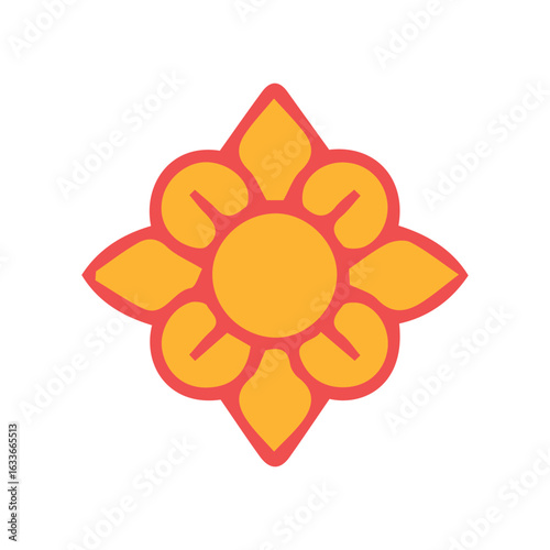 Flat design flower
