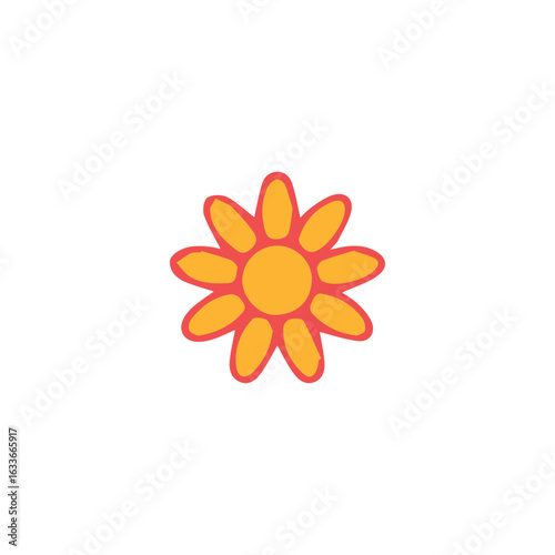 Flat design flower