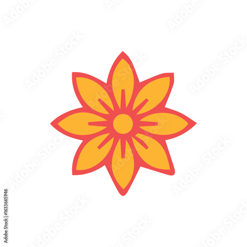Flat design flower