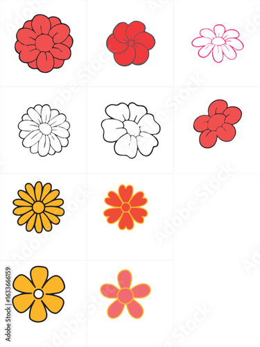 Flat design flower