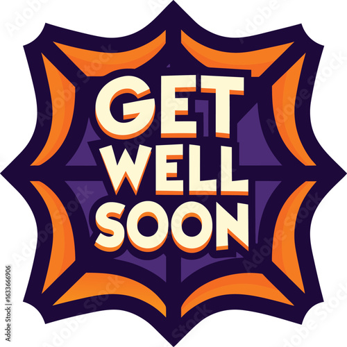 A heartfelt get well soon message with cheerful typography and graphic elements for apparel design and celebratory occasions isolated on transparent background