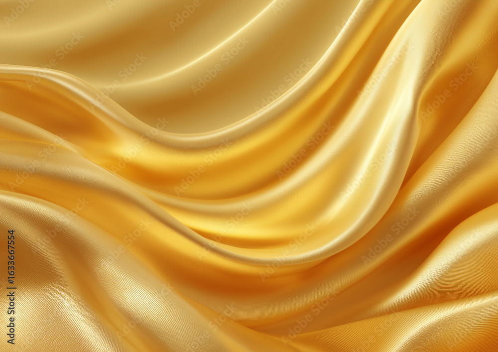 Fototapeta premium Abstract golden wave background featuring flowing lines and soft silk-like texture