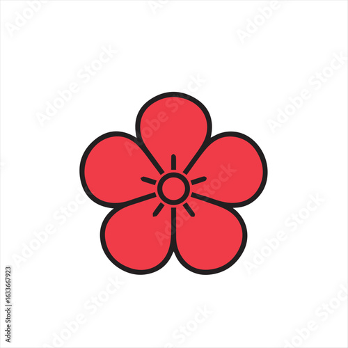 Flat design flower