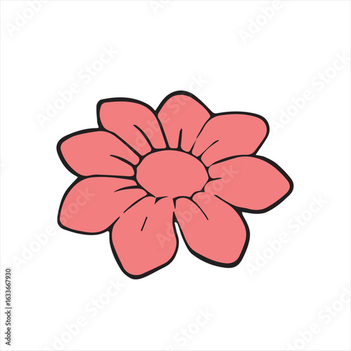 Flat design flower