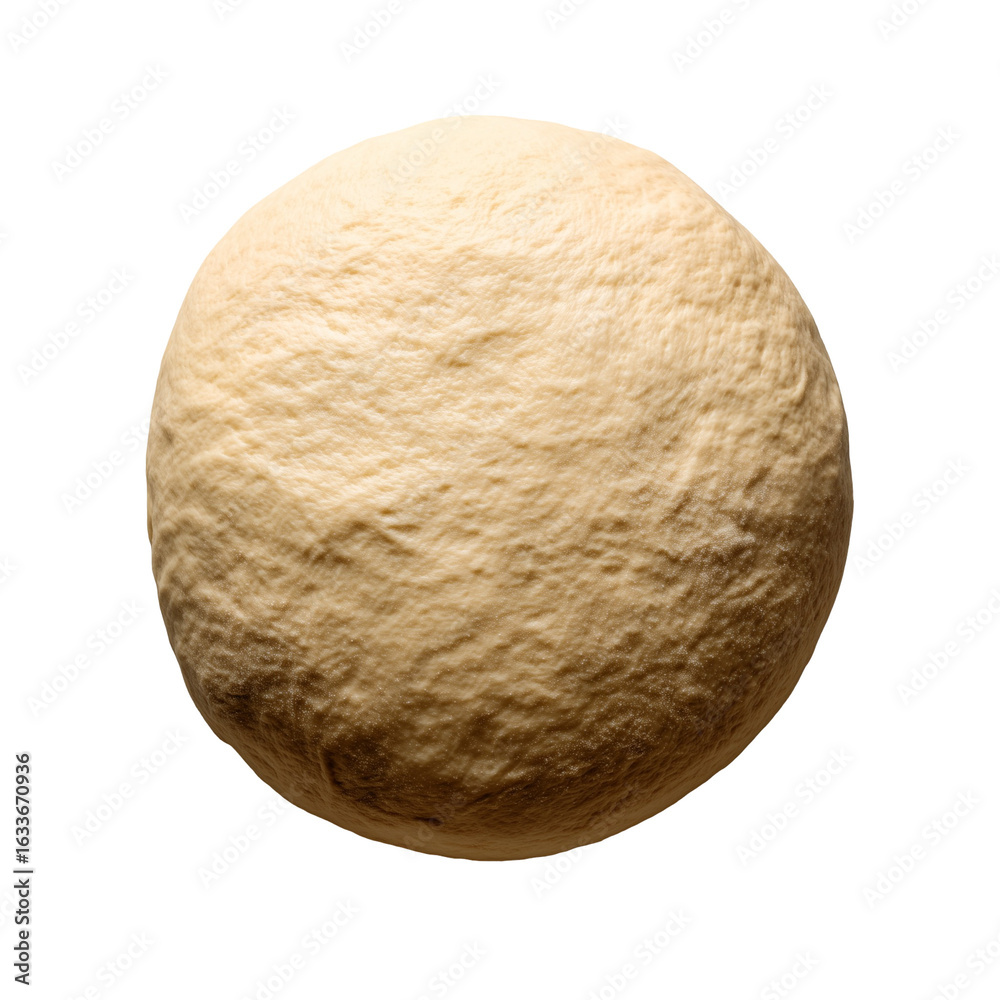 Fototapeta premium a round. uncooked dough. likely prepared for baking its smooth surface and slightly raised edges suggest it is ready to be shaped