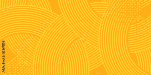 Pasta background, spaghetti abstract geometric pattern. Macaroni yellow poster.