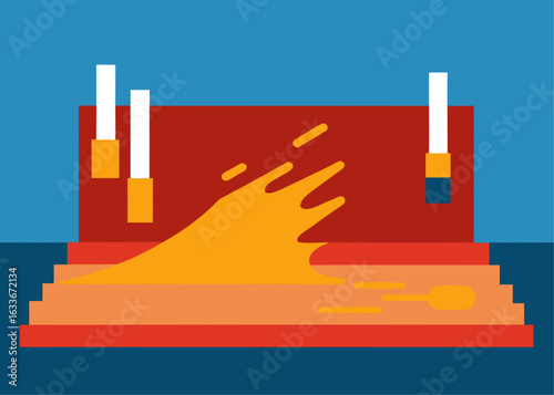 Living Painting Stage with Animated Brushstrokes