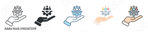 Resources Icon Set Multiple Style Collection