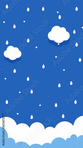 snowfall scene white flurry stage