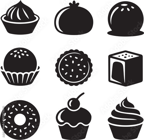 Assorted sweet treats cupcake donut